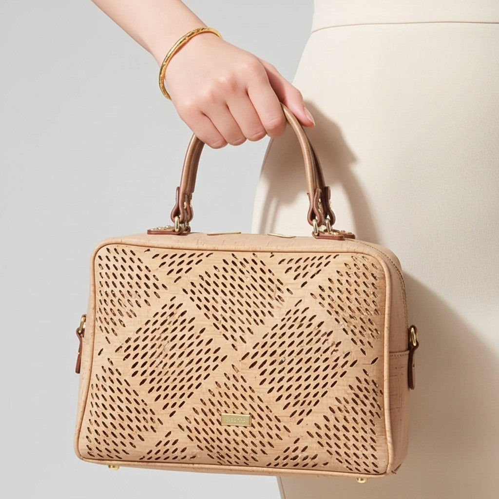 Cork Textured Handbag